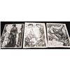 Image 1 : MAHLON BLAINE group of 3 15"x10" gouache il