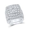 Image 1 : Diamond Bridal Wedding Ring Band Set 6 Cttw 14kt White Gold