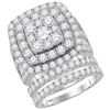 Image 2 : Diamond Bridal Wedding Ring Band Set 6 Cttw 14kt White Gold