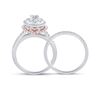 Image 4 : Diamond Bridal Wedding Ring Band Set 1 Cttw 14kt Two-tone Gold