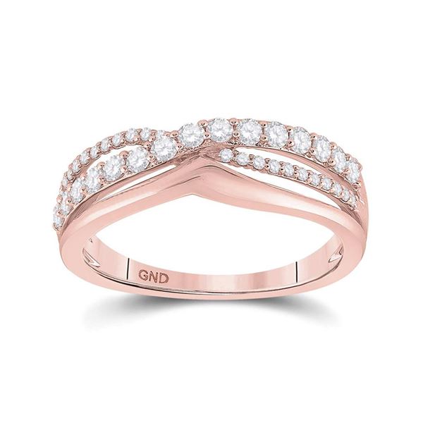 Diamond Band Ring 1/2 Cttw 10kt Rose Gold
