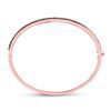 Image 4 : Brown Diamond Bangle Bracelet 1/2 Cttw 14kt Rose Gold
