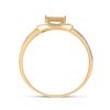 Image 3 : Diamond Circle Frame Cluster Ring 1/5 Cttw 10kt Yellow Gold