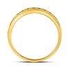 Image 4 : Mens Diamond Wedding Single Row Band Ring 1/2 Cttw 14kt Yellow Gold