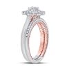 Image 4 : Diamond Bridal Wedding Ring Band Set 1 Cttw 14kt Two-tone Gold