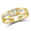 Image 3 : His Hers Diamond Solitaire Matching Wedding Set 1/4 Cttw 10kt Yellow Gold