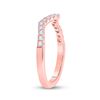 Image 4 : Diamond Wedding Curved Enhancer Band 1/5 Cttw 10kt Rose Gold
