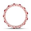 Image 4 : Ruby Diamond Eternity Stackable Band Ring 1 Cttw 10kt Rose Gold