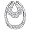 Image 1 : Diamond Slide Oval Pendant 3/4 Cttw 14kt White Gold