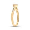 Image 4 : Diamond Cluster Ring 1/4 Cttw 14kt Yellow Gold