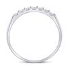 Image 4 : Diamond Single Row Wedding Band 1/4 Cttw 14kt White Gold