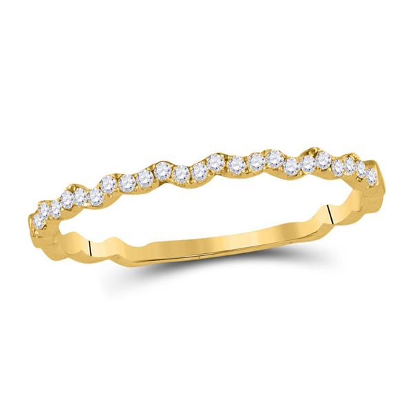 Diamond Stackable Band Ring 1/8 Cttw 10kt Yellow Gold