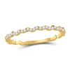 Image 1 : Diamond Stackable Band Ring 1/8 Cttw 10kt Yellow Gold