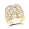 Diamond Fashion Ring 1-1/2 Cttw 14kt Yellow Gold
