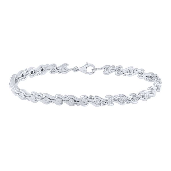 Diamond Fashion Bracelet 1/10 Cttw Sterling Silver