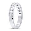 Image 3 : Machine-Set Diamond Wedding Band 1/2 Cttw 14kt White Gold