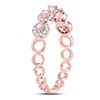 Image 3 : Diamond Halo Stackable Band Ring 1/3 Cttw 10kt Rose Gold