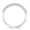 Image 4 : Diamond Machine-set Wedding Band Ring 1/4 Cttw 14kt White Gold