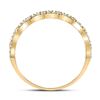 Image 4 : Diamond Scalloped Stackable Band Ring 1/4 Cttw 10kt Yellow Gold