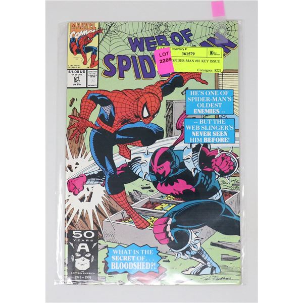WEB OF SPIDER-MAN #81 KEY ISSUE