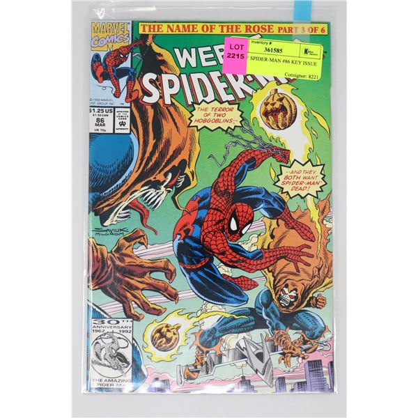 WEB OF SPIDER-MAN #86 KEY ISSUE