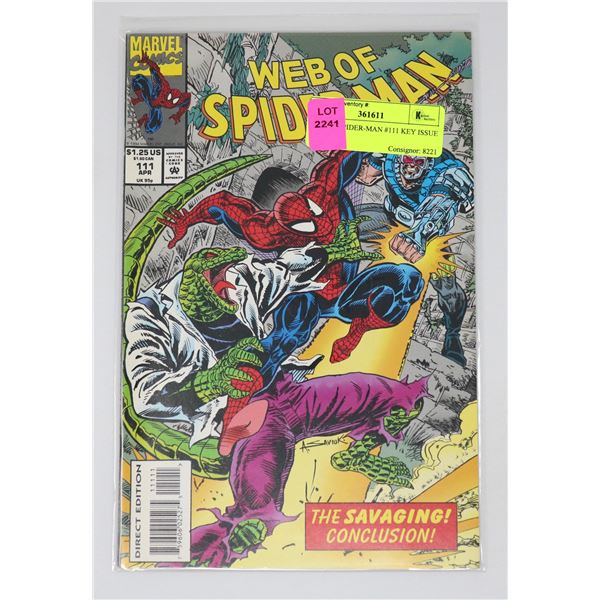 WEB OF SPIDER-MAN #111 KEY ISSUE