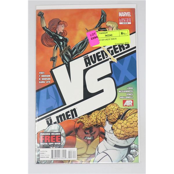 A VS X #3 OF 6 KEY ISSUE