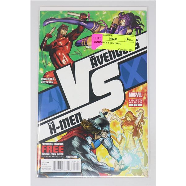 A VS X #4 OF 6 KEY ISSUE