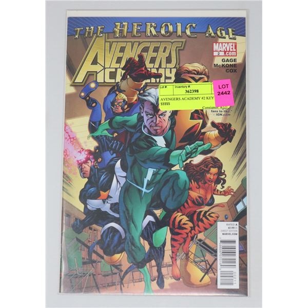 AVENGERS ACADEMY #2 KEY ISSUE $$$$$