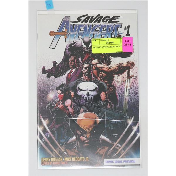 SAVAGE AVENGERS #1 KEY ISSUE