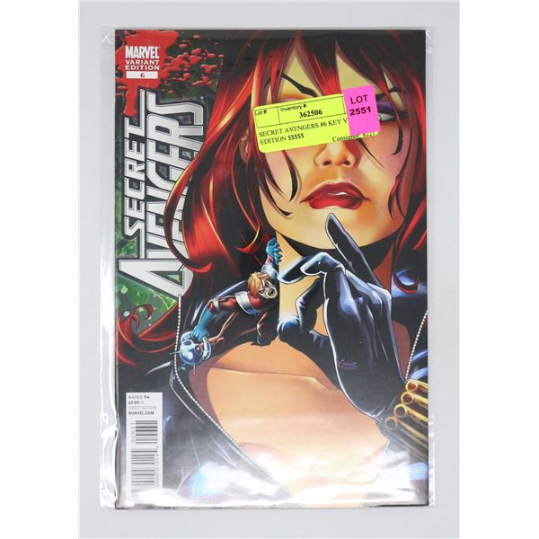 SECRET AVENGERS #6 KEY VARIANT EDITION $$$$$