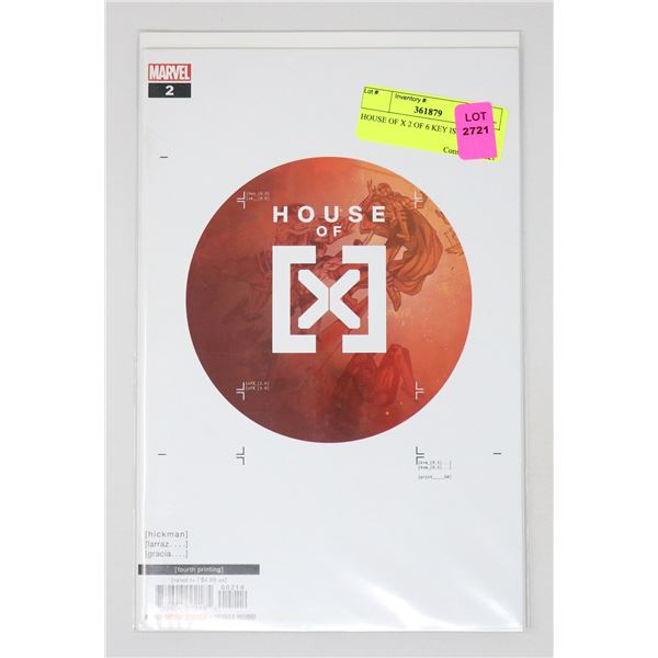HOUSE OF X 2 OF 6 KEY ISSUE