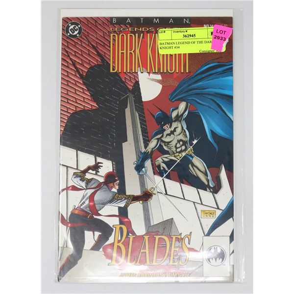 BATMAN LEGEND OF THE DARK KNIGHT #34