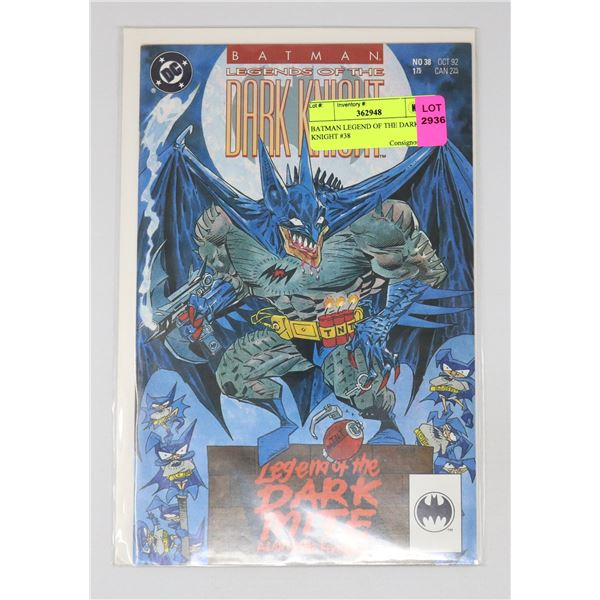 BATMAN LEGEND OF THE DARK KNIGHT #38