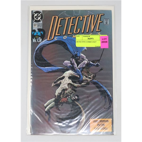 DETECTIVE COMICS #637