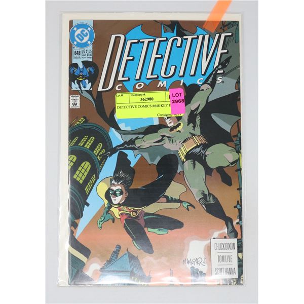 DETECTIVE COMICS #648 KEY ISSUE