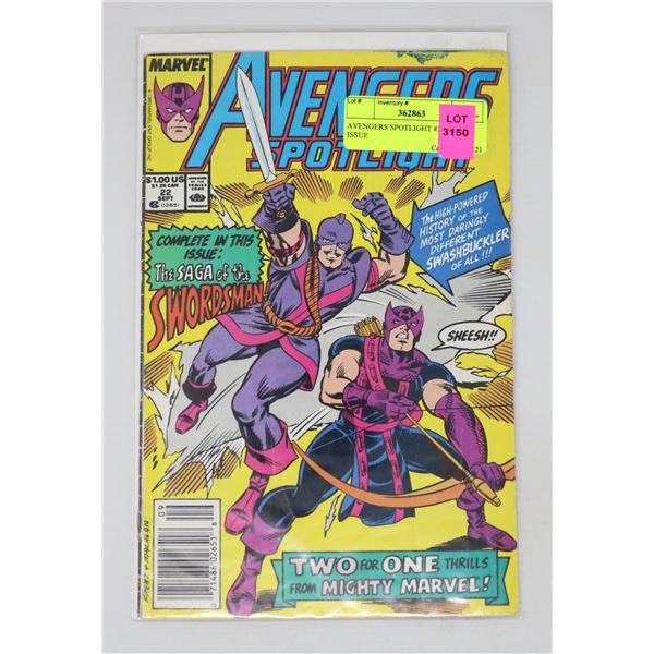 AVENGERS SPOTLIGHT #22 KEY ISSUE