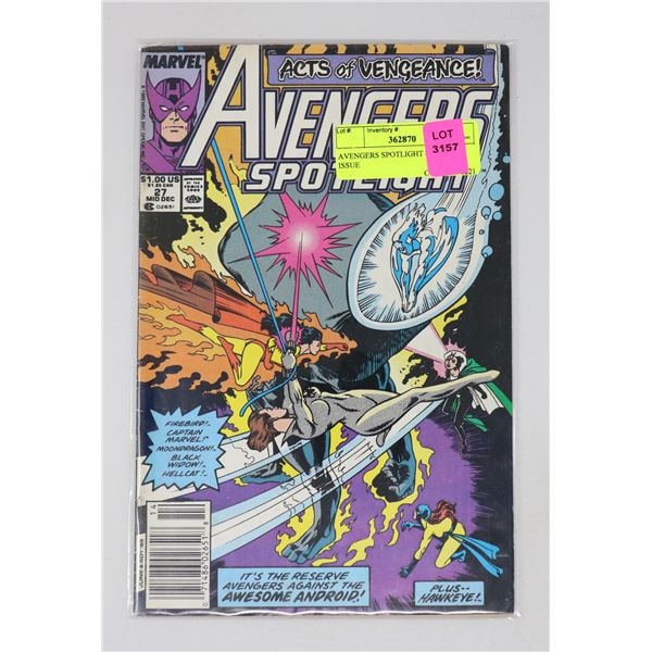 AVENGERS SPOTLIGHT #27 KEY ISSUE