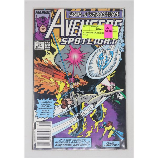 AVENGERS SPOTLIGHT #27 KEY ISSUE