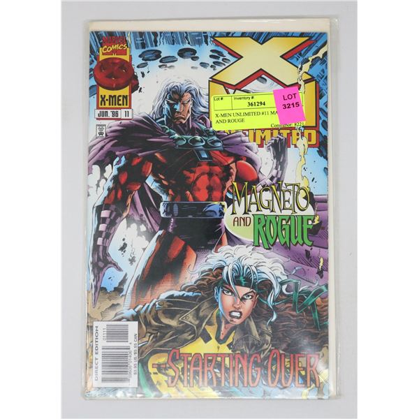 X-MEN UNLIMITED #11 MAGNETO AND ROUGE