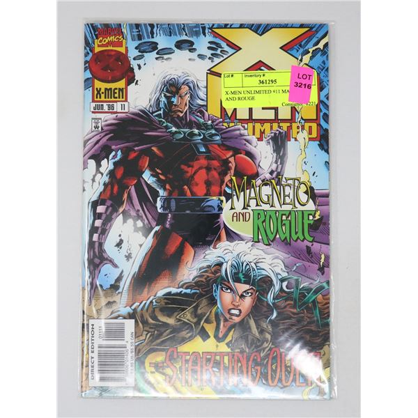 X-MEN UNLIMITED #11 MAGNETO AND ROUGE