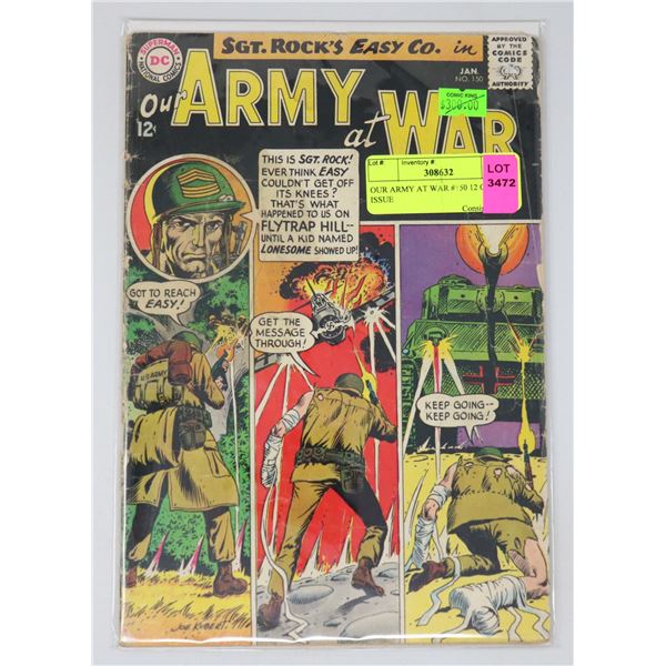 OUR ARMY AT WAR #150 12 CENT ISSUE