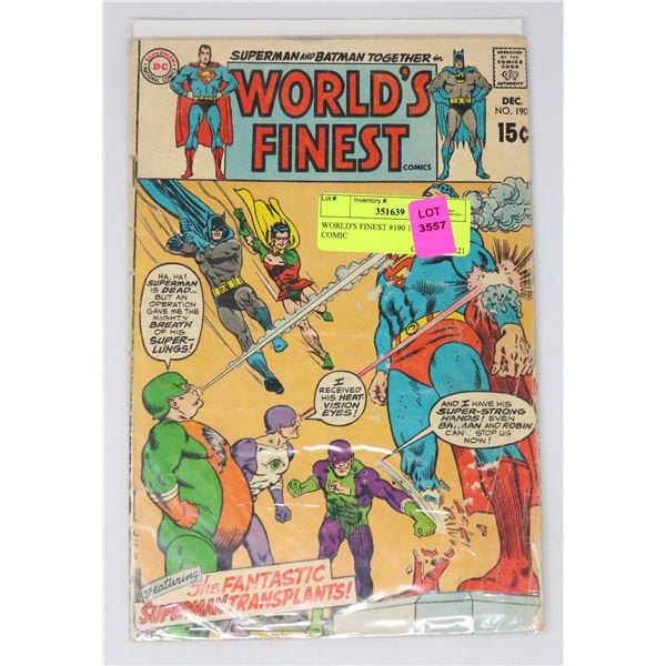 WORLD'S FINEST #190 15 CENT COMIC