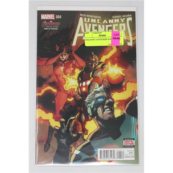 UNCANNY AVENGERS #4 KEY ISSUE
