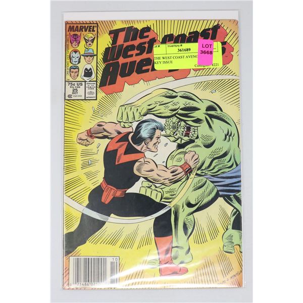 THE WEST COAST AVENGERS #25 KEY ISSUE