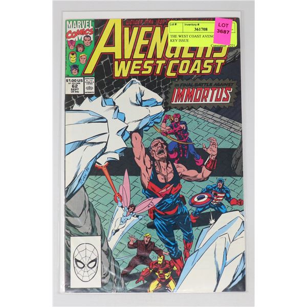 THE WEST COAST AVENGERS #62 KEY ISSUE