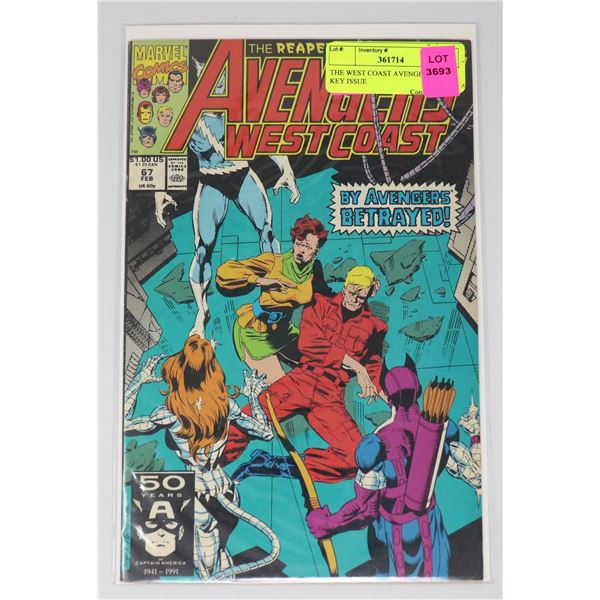THE WEST COAST AVENGERS #67 KEY ISSUE