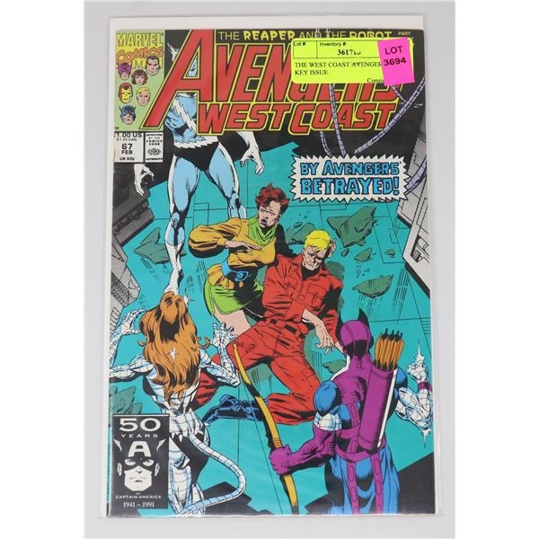 THE WEST COAST AVENGERS #67 KEY ISSUE