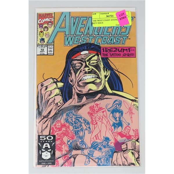 THE WEST COAST AVENGERS #72 KEY ISSUE