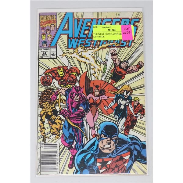 THE WEST COAST AVENGERS #74 KEY ISSUE
